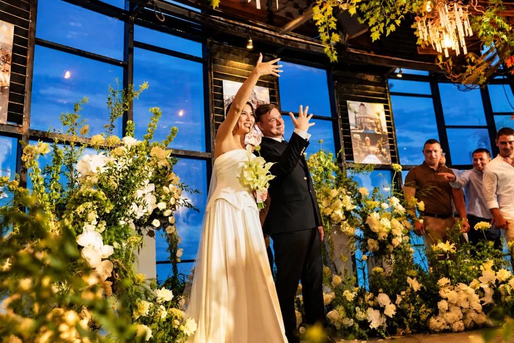 Sunset wedding ceremony in Nha Trang